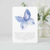 バタフライフォト葬儀祈りの言葉カード サンキューカード (スタンド正面)