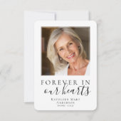 バタフライフォト葬儀祈りの言葉カード サンキューカード (裏面)