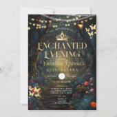 バタフライフォレストキンセアニラ15アノスフラワーズ金ゴールド 招待状 (正面)