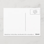 バタフライフォレストボヘミアンアラベスクパターングリーン ポストカード (裏面)