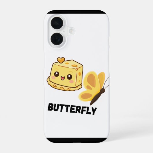 バタフライフォンケース iPhone 16ケース (裏面)