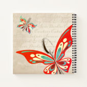 バタフライフォークの個人用料理本レシピ帳 ノートブック (裏面)