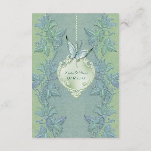 バタフライフライトフローラウィッシングウェルカード エンクロージャーカード (裏面)