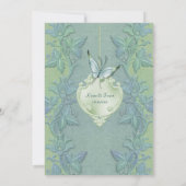 バタフライフライトフローラ結婚式招待状 招待状 (裏面)