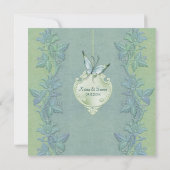 バタフライフライトフローラ結婚式招待状 招待状 (裏面)