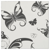 バタフライフライト（白黒） ファブリック (見本)