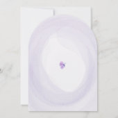 バタフライフラインパープルピンクアーチ1st誕生日 招待状 (裏面)