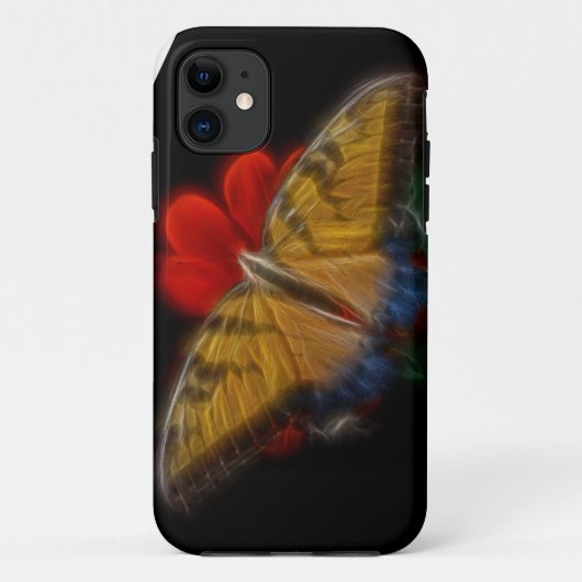 バタフライフラクタルタイガーアゲハチョウ Case-Mate iPhoneケース (裏面)