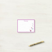 バタフライフラッターウォータカラーデザイン パーソナライズされた ポストイット (デスク上)