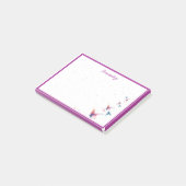 バタフライフラッターウォータカラーデザイン パーソナライズされた ポストイット (アングル)