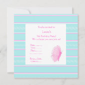 バタフライフラッター誕生日パーティーへの招待 招待状 (裏面)