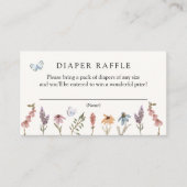 バタフライフラワーガーデンおむつラッフルインサートカード エンクロージャーカード (正面)