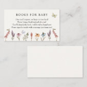 バタフライフラワーガーデンブックベビーリクエスト エンクロージャーカード (正面/裏面)