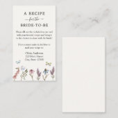 バタフライフラワーガーデンブライダルレシピ依頼 エンクロージャーカード (正面/裏面)