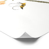 バタフライフラワーガーデン赤ちゃんシャワー歓迎サイン ポスター (角)