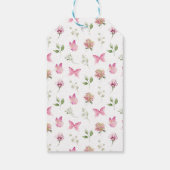 バタフライフラワーサンキューベビーシャワー ギフトタグ (裏面)