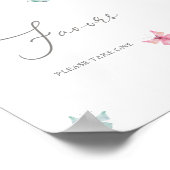 バタフライフラワーベビーシャワーガールの好意 ポスター (角)