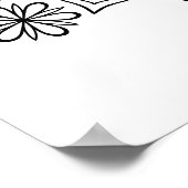 バタフライフラワーマンダラアダルトカラーリング ポスター (角)