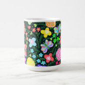 バタフライフラワーレインボー コーヒーマグカップ (中央)