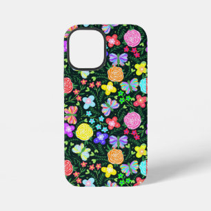 バタフライフラワーレインボー iPhone 12 MINIケース