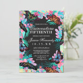 バタフライフラワー離れズウォーターカラーキンセアニラ 招待状 (スタンド正面)