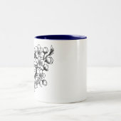 バタフライフラワー ツートーンマグカップ (中央)