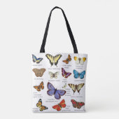 バタフライフルカラーイラストのタイ人気があるプ トートバッグ (裏面)