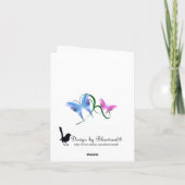 バタフライフレンドシップノテカード カード (裏面)