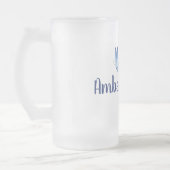 バタフライフロステッドグラスビアマグ フロストグラスビールジョッキ (左)