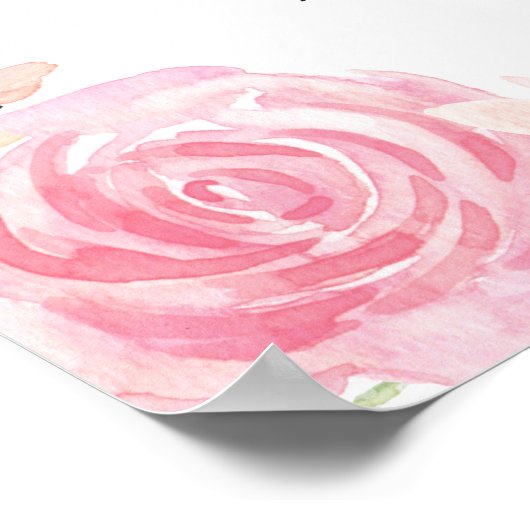 バタフライフローラウェルカムサイン ポスター (角)