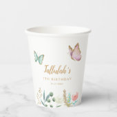 バタフライフローラガーデンバースデーパーティー 紙コップ (正面)