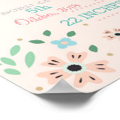 バタフライフローラガーデンベビー統計ポスター ポスター (角)