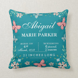 バタフライフローラガーデンベビー統計枕 クッション