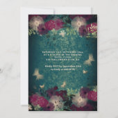 バタフライフローラガーデンsweet sixteenグリーンインビタ 招待状 (裏面)