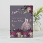 バタフライフローラガーデンsweet sixteen招待 招待状 (スタンド正面)