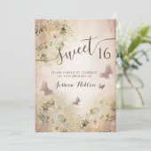 バタフライフローラガーデンsweet sixteen招待 招待状 (スタンド正面)