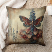 バタフライフローラクッション クッション (ブランケット)