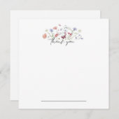 バタフライフローラサンキューノーテカード サンキューカード (正面/裏面)