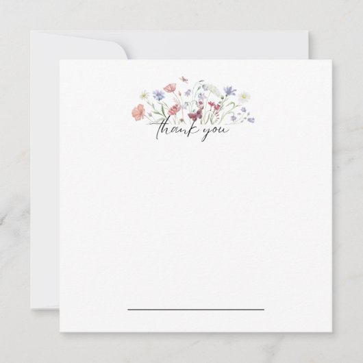 バタフライフローラサンキューノーテカード サンキューカード (正面)