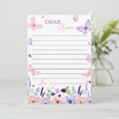 バタフライフローラタイムカプセルノートメッセージカード サンキューカード (スタンド正面)