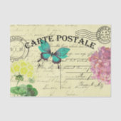 バタフライフローラフランスのはがき切り 薄葉紙 (正面)