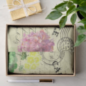 バタフライフローラフランスのはがき切り 薄葉紙 (ギフト)