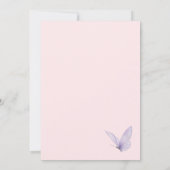 バタフライフローラブライダルシャワー 招待状 (裏面)