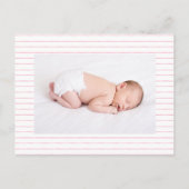 バタフライフローラベビー誕生の発表 案内ポストカード (裏面)