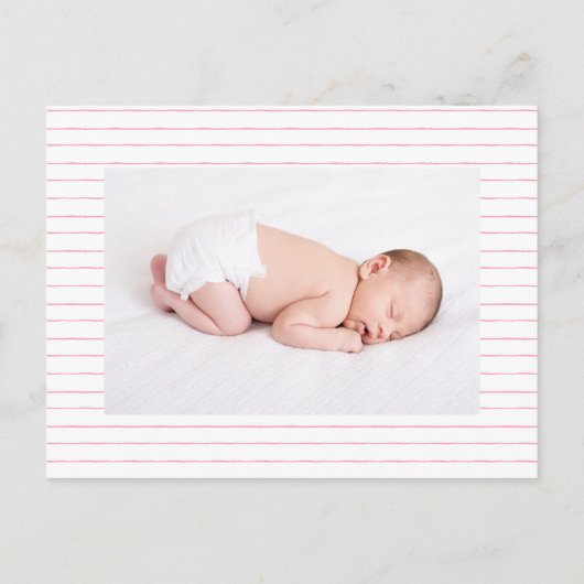 バタフライフローラベビー誕生の発表 案内ポストカード (裏面)