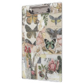 バタフライフローラヴィンテージエフェメラデクページ クリップボード (左)