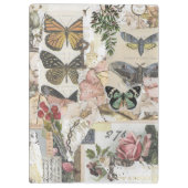 バタフライフローラヴィンテージエフェメラデクページ クリップボード (裏面)