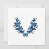 バタフライフローラ招待状カード 招待状 (裏面)