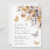 バタフライフローラ秋ブライダルシャワー 招待状 (正面)