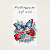 バタフライフローラ記念葬儀祈りの言葉カード (裏面)